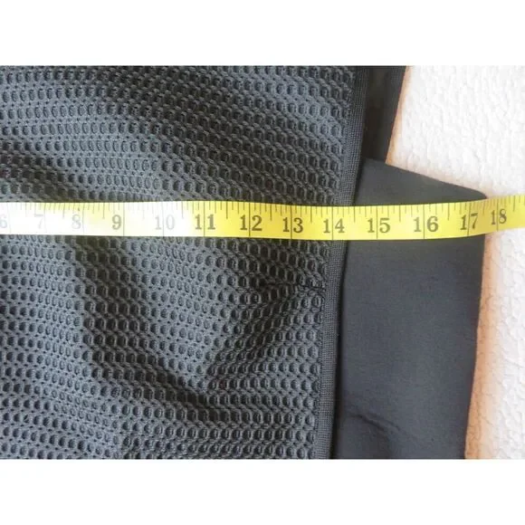 M MISSONI MADE IN ITALY TEXTURED SLEEVELESS DRESS GREEN BLACK MODEST LARGE - Picture 8 of 9